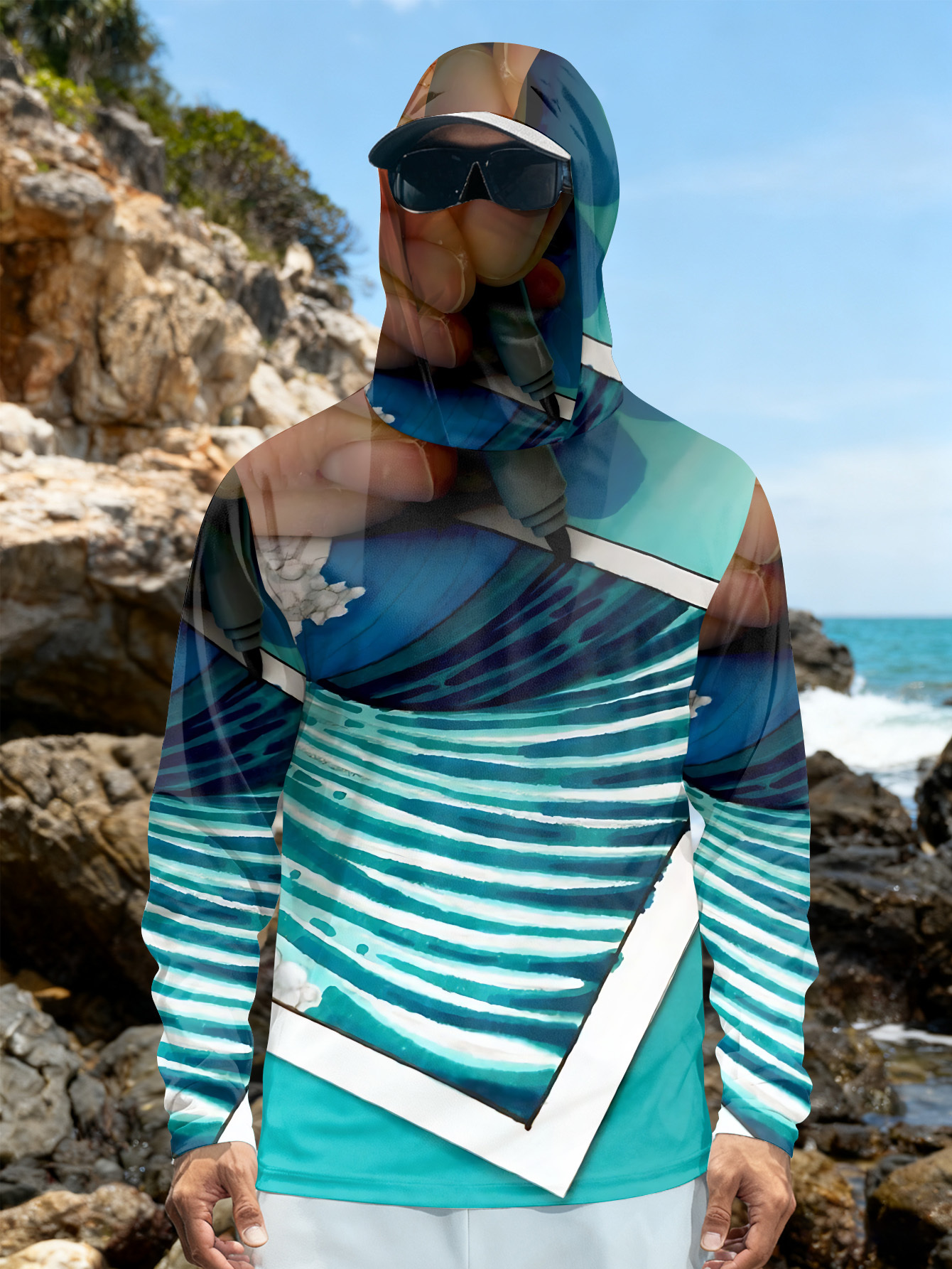 Fishing hooded sweatshirt men' - Hunting Outdoors ulasan dan harga