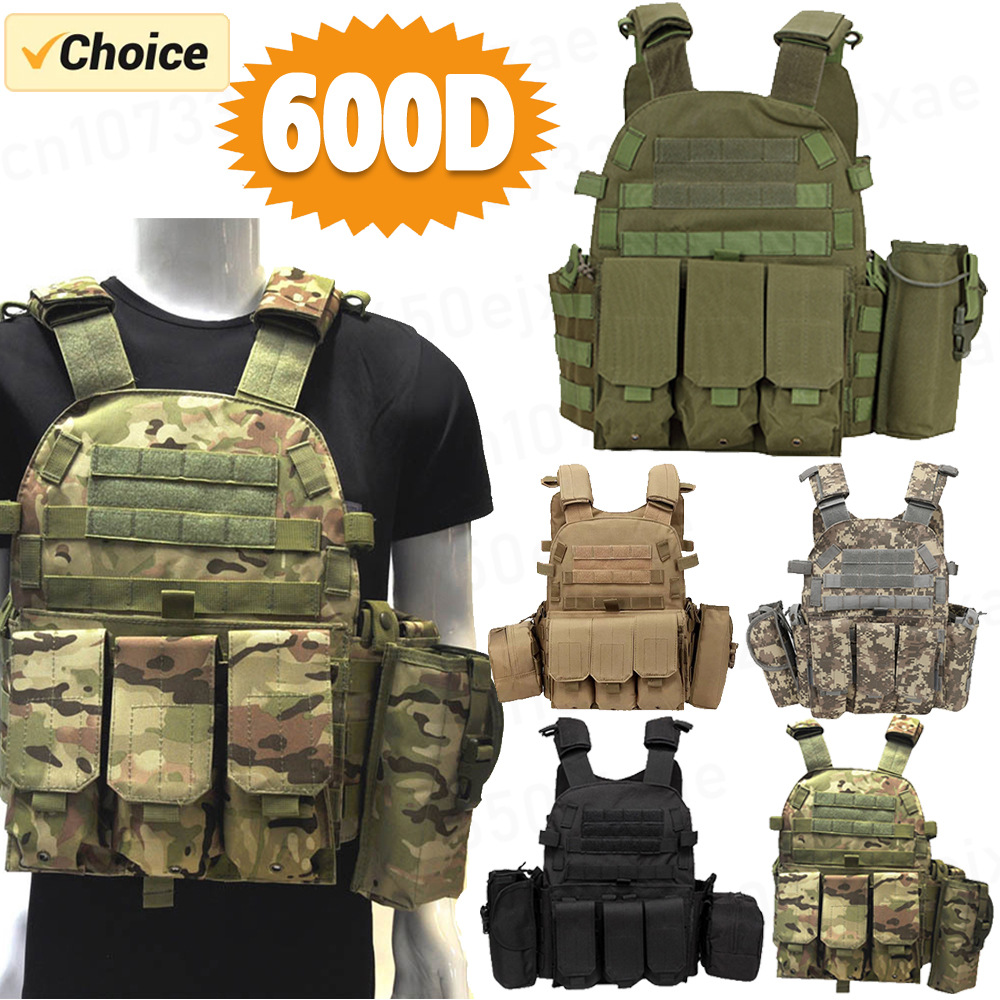 600D Nylon Tactical Vest MOLLE - Outdoor Hunting Vest ulasan dan harga