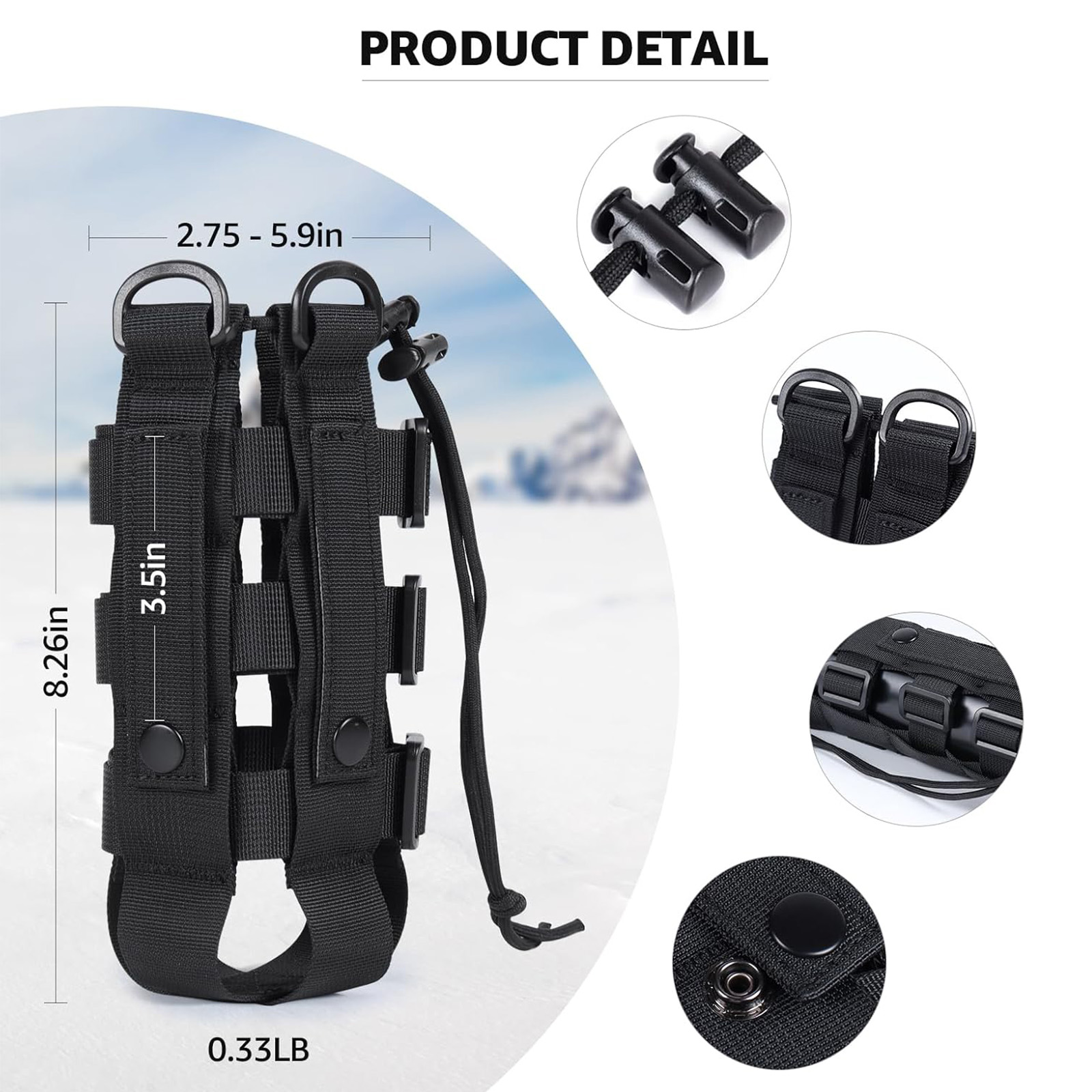 Molle Water Bottle Holder Pouc - Outdoor Hunting Backpack ulasan dan harga