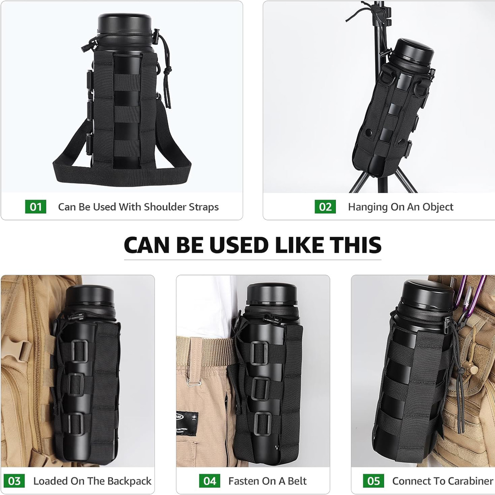 Molle Water Bottle Holder Pouc - Outdoor Hunting Backpack ulasan dan harga