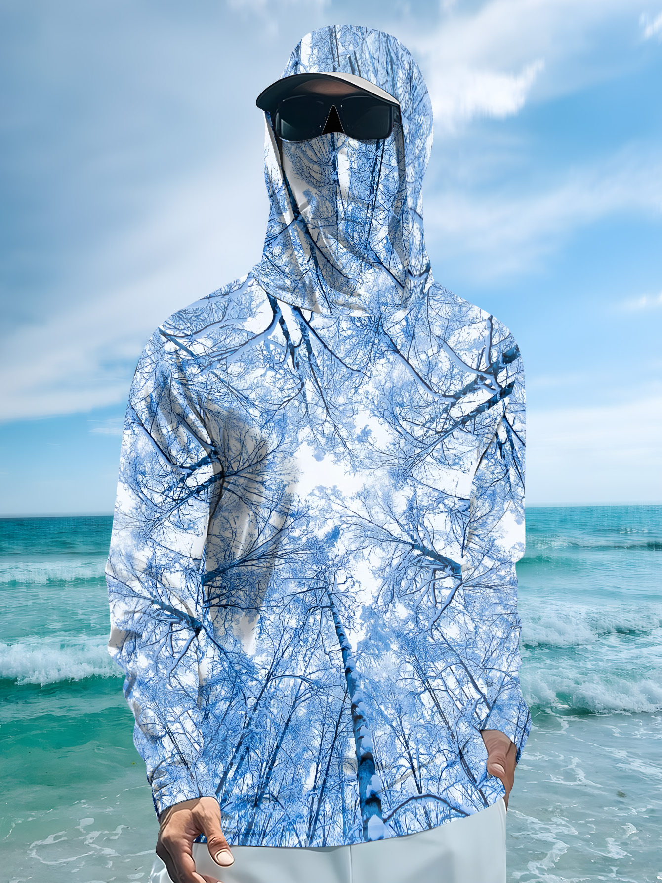 Fishing hooded sweatshirt men' - Hunting Outdoors ulasan dan harga